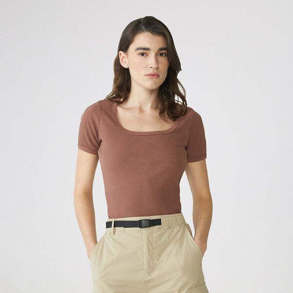 Remera Fila Slim Rib Lisa Mujer
