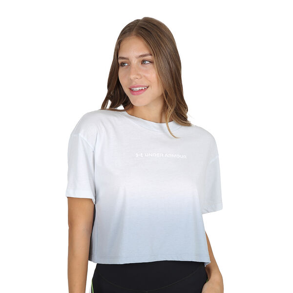 Remera Entrenamiento Under Armour Dip Dye Crop Mujer