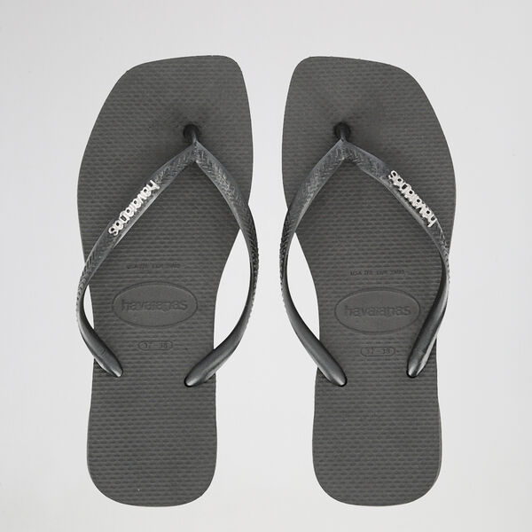Ojotas Havaianas Slim Square Logo Metallic Mujer