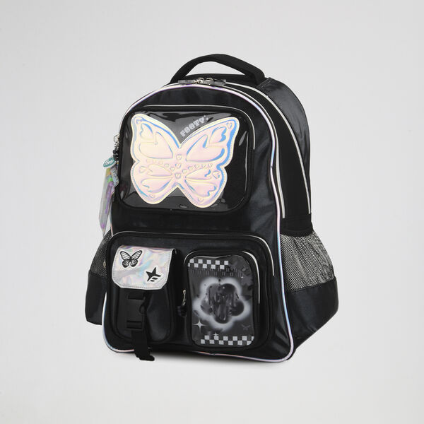 Mochila Footy Espalda Glow Fly 18 Reforzada con estuche Ni&ntilde;a