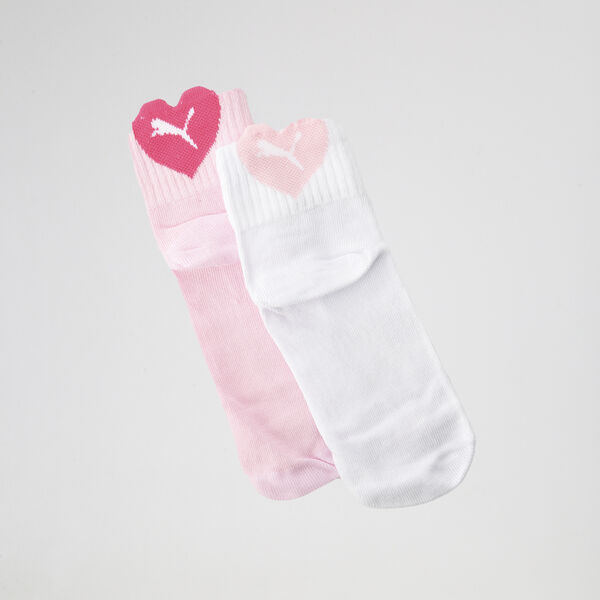 Pack de Medias Puma Heart Logo Crew X2 Algodón Infantil
