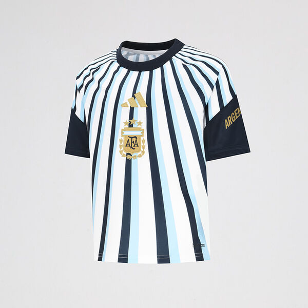 Camiseta Selecci&oacute;n Argentina adidas Titular Prepartido 26 Infantil