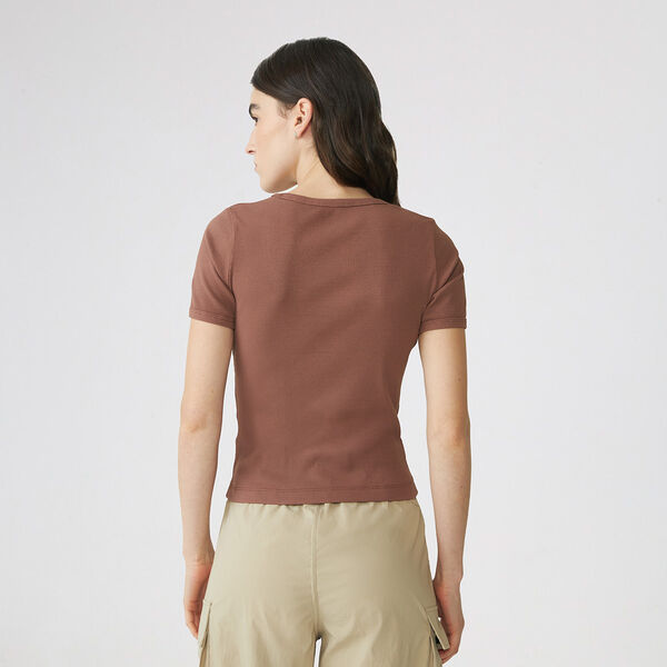 Remera Fila Slim Rib Lisa Mujer