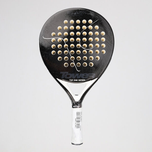 Paleta P&aacute;del Tower Black Fibra Ultra Soft 38mm