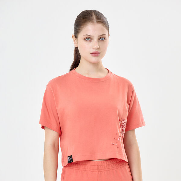 Remera Lotto Rome Lomat Crop Mujer