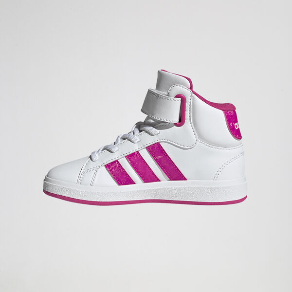 Zapatillas adidas Grand Court Mid ca&ntilde;a alta cordones y velcro Ni&ntilde;o