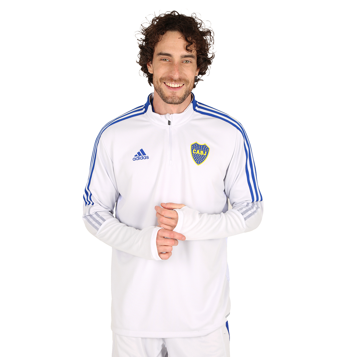 Buzo blanco de top boca adidas