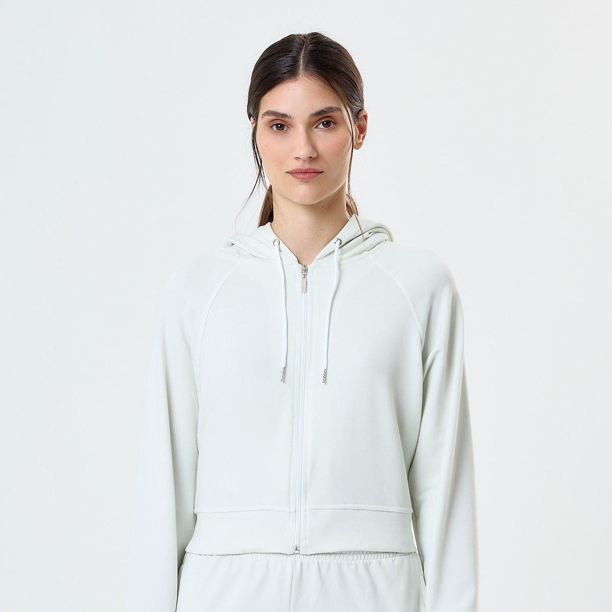 Buzo  Loop Up Lounge Soft Mujer- Comfort Blend- Crop/ Con Cierre,  image number null