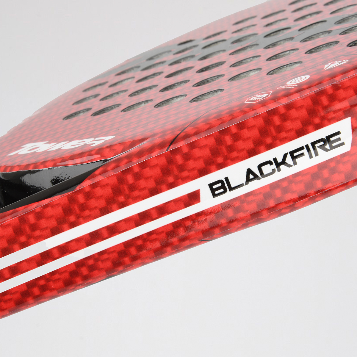 Paleta P&aacute;del Tower Black Fire Carbon 3k 38mm con funda,  image number null