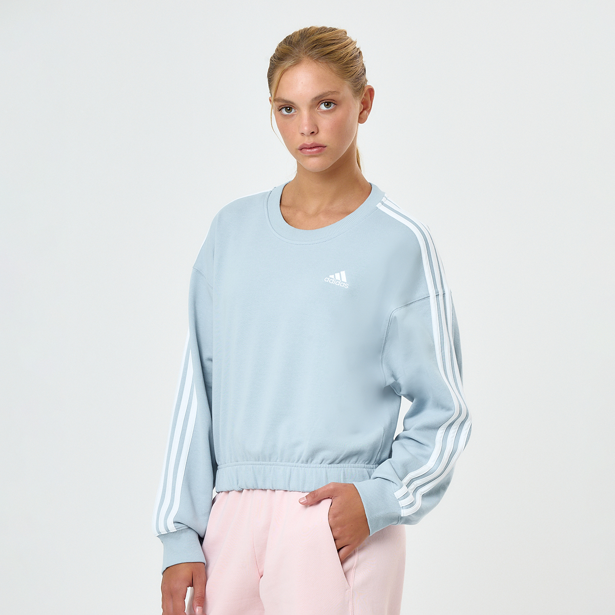 Buzo adidas 3 Tiras Crew Mujer,  image number null