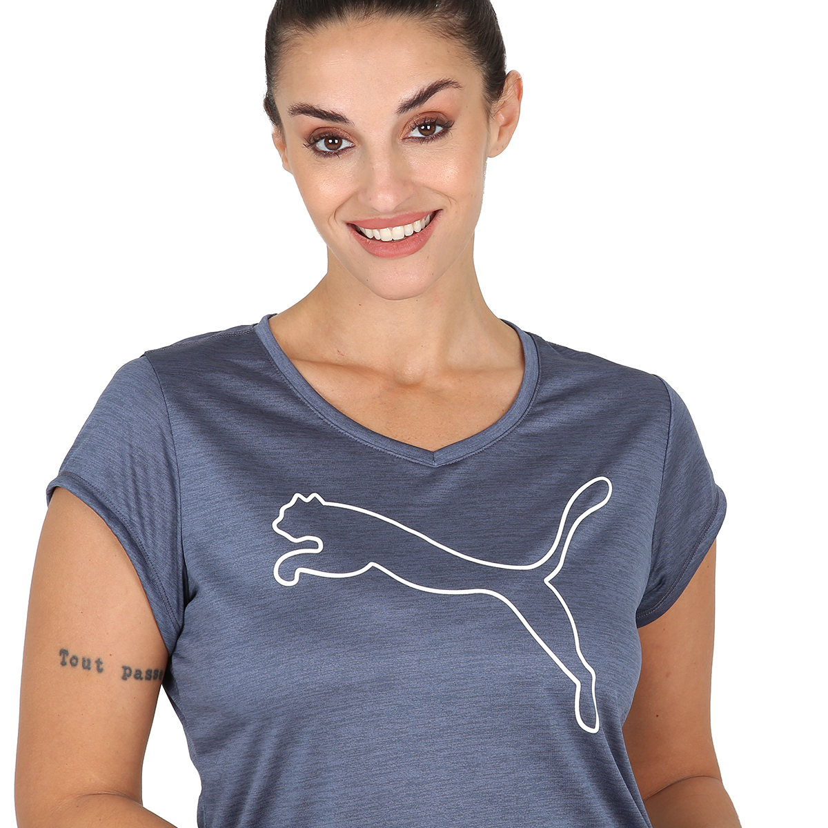 Remera Entrenamiento Puma Train Favorite Heather Cat Mujer,  image number null