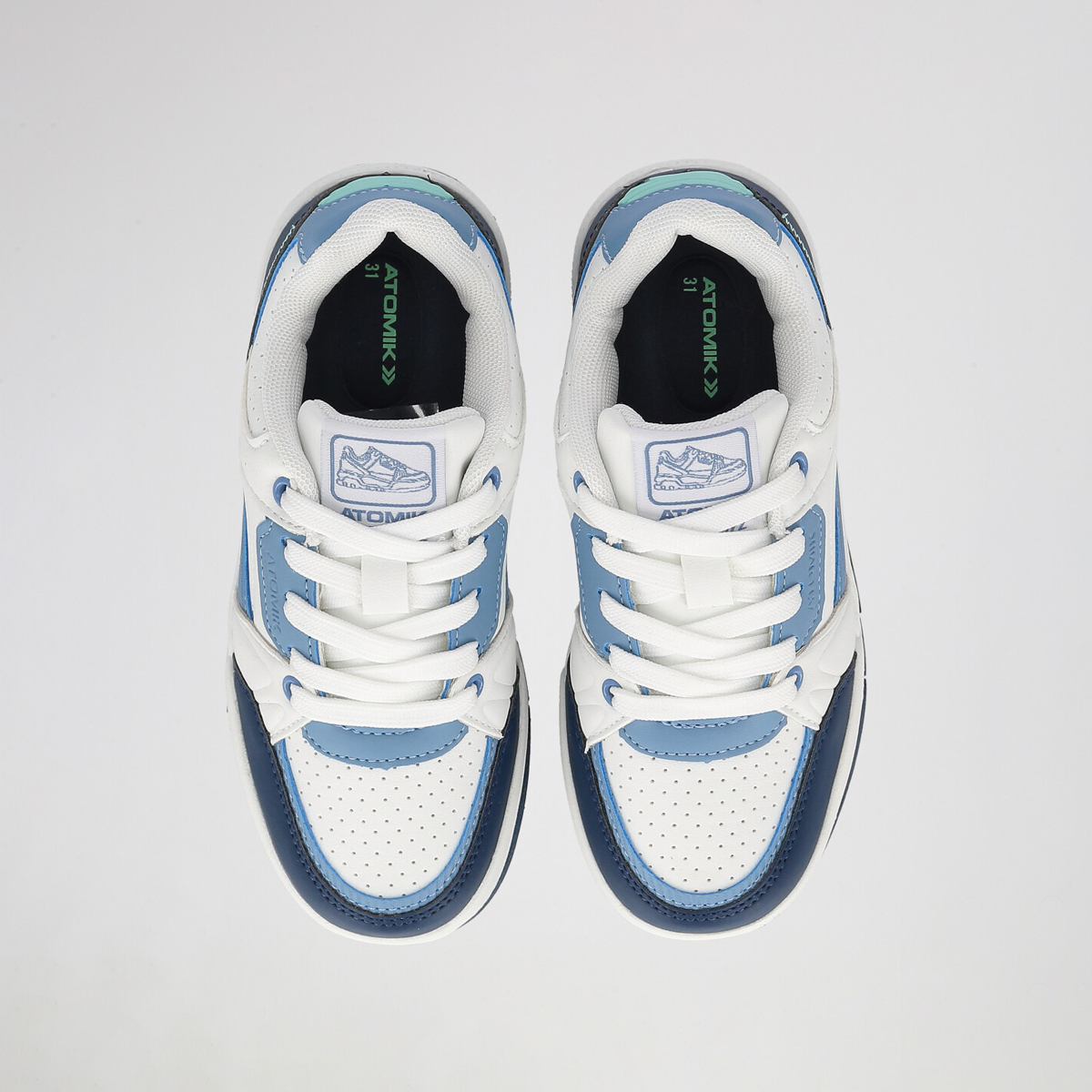 Zapatillas cuero sint&eacute;tico Atomik Life Infantil,  image number null