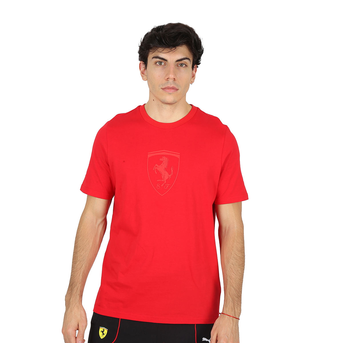 Remera Puma Ferrari Race Shield Tonal Hombre Algod&oacute;n,  image number null