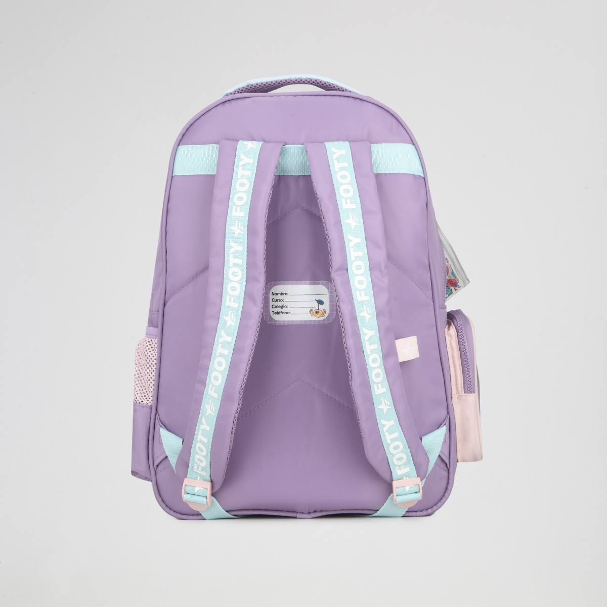 Mochila Footy Espalda Wonder Pockets 18 Reforzada Ni&ntilde;a con estuche,  image number null