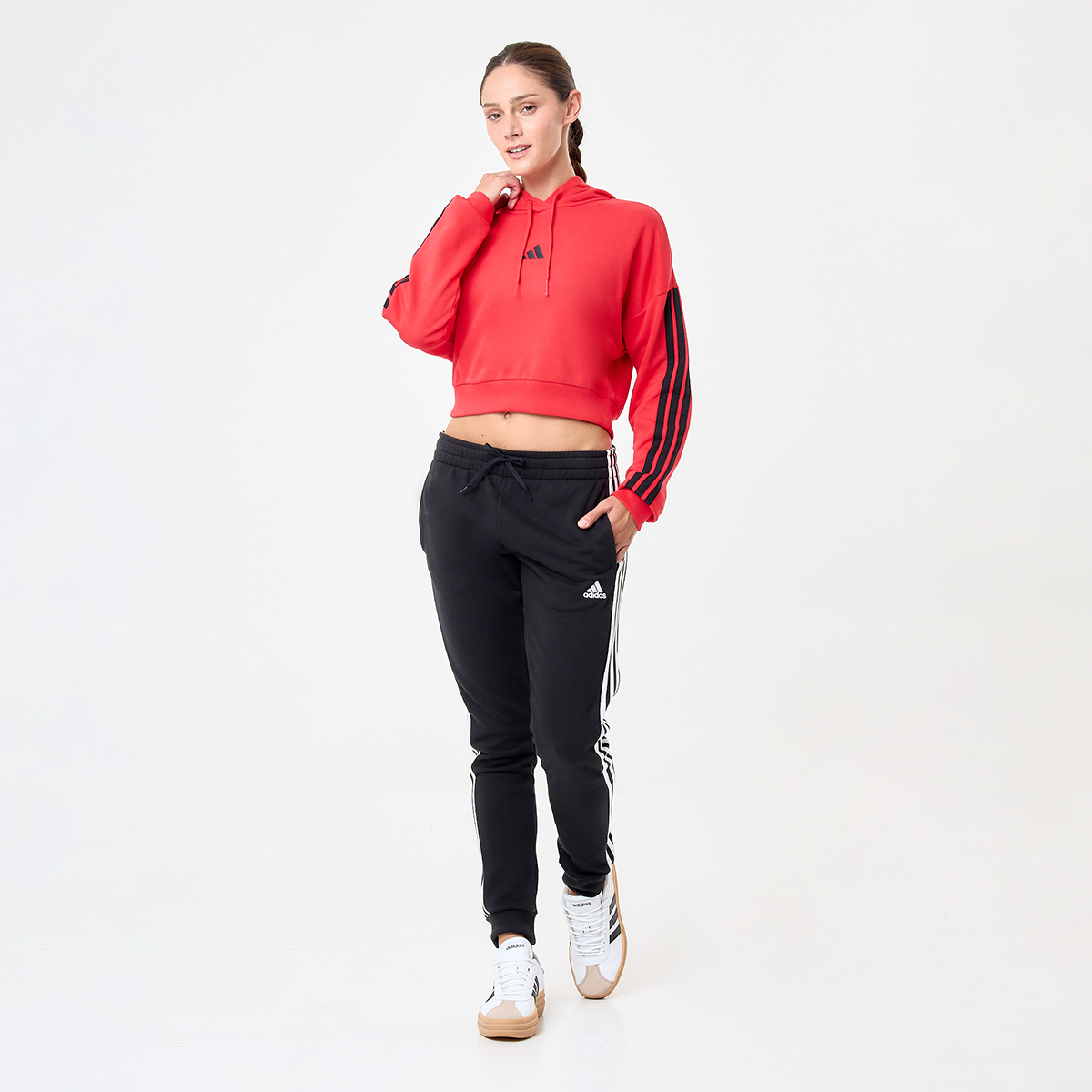 Buzo adidas Essentials Crop 3 Tiras Mujer,  image number null
