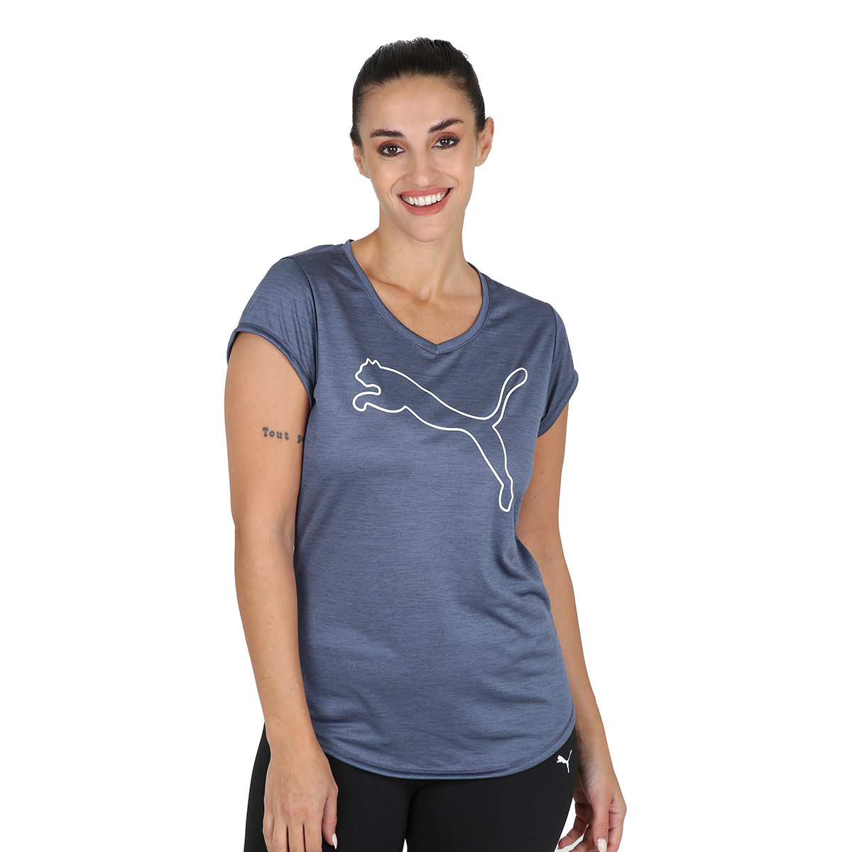 Remera Entrenamiento Puma Train Favorite Heather Cat Mujer,  image number null