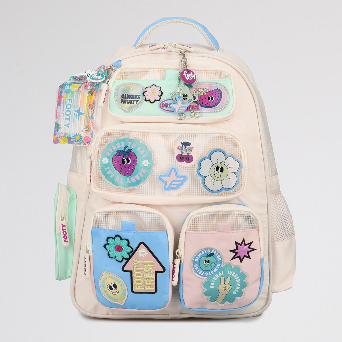 Mochila Footy Espalda Wonder Pockets 18 Ni&ntilde;a con estuche,  image number null