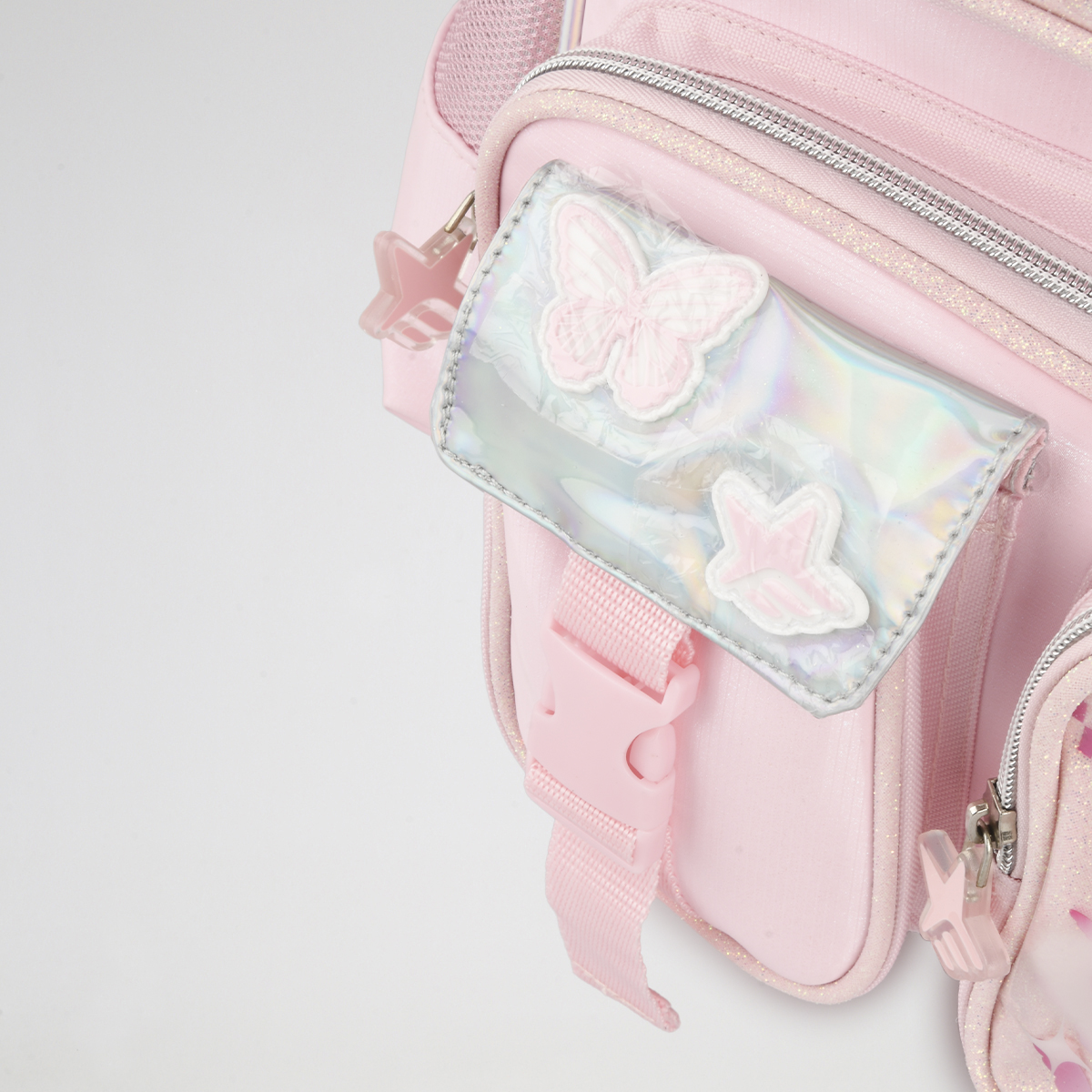 Mochila Footy Espalda Glow Fly 18 Ni&ntilde;a tiras reforzadas,  image number null