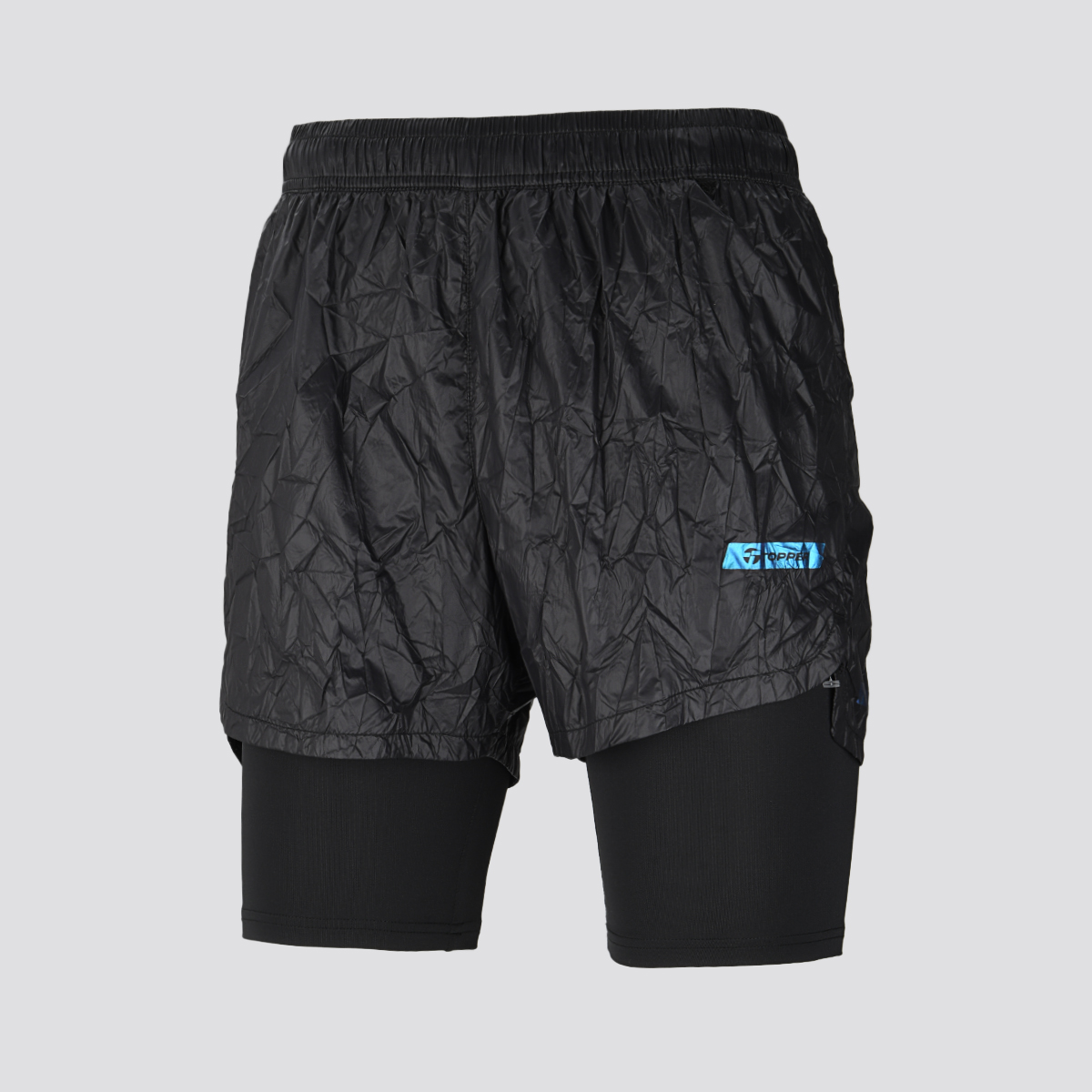 Short Running Topper 2 En 1 Crinkled,  image number null