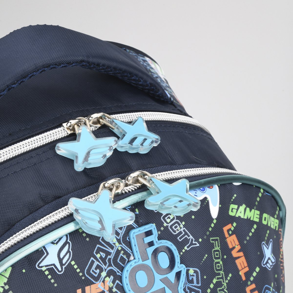 Mochila Footy Espalda Pro Gamer 18 Ni&ntilde;o con estuche y lapiceras,  image number null