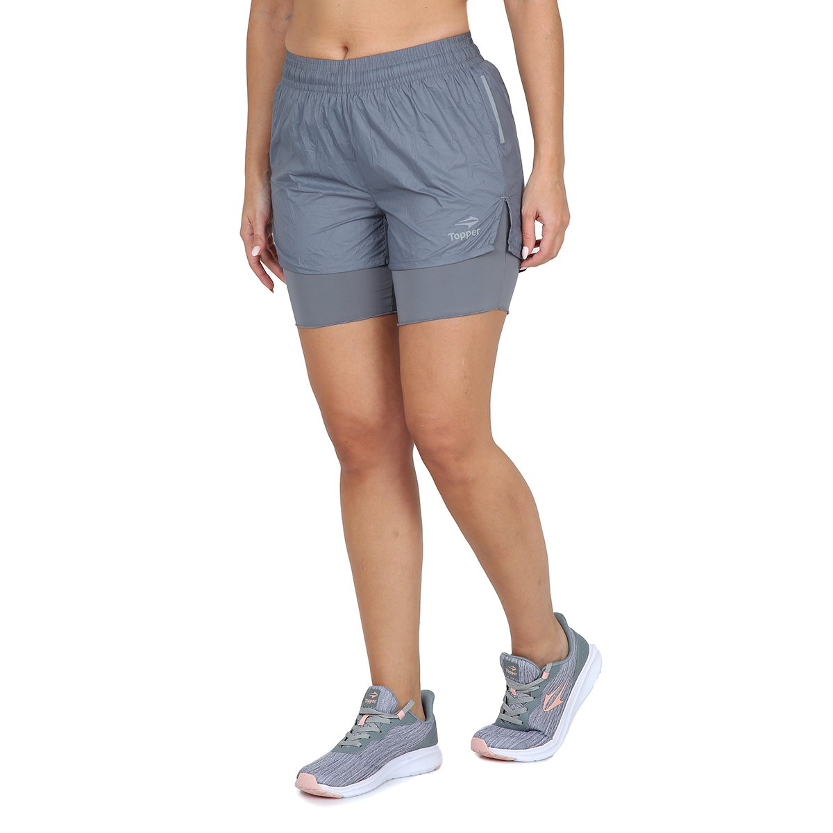 Short  Running Topper Crinkled Mujer,  image number null