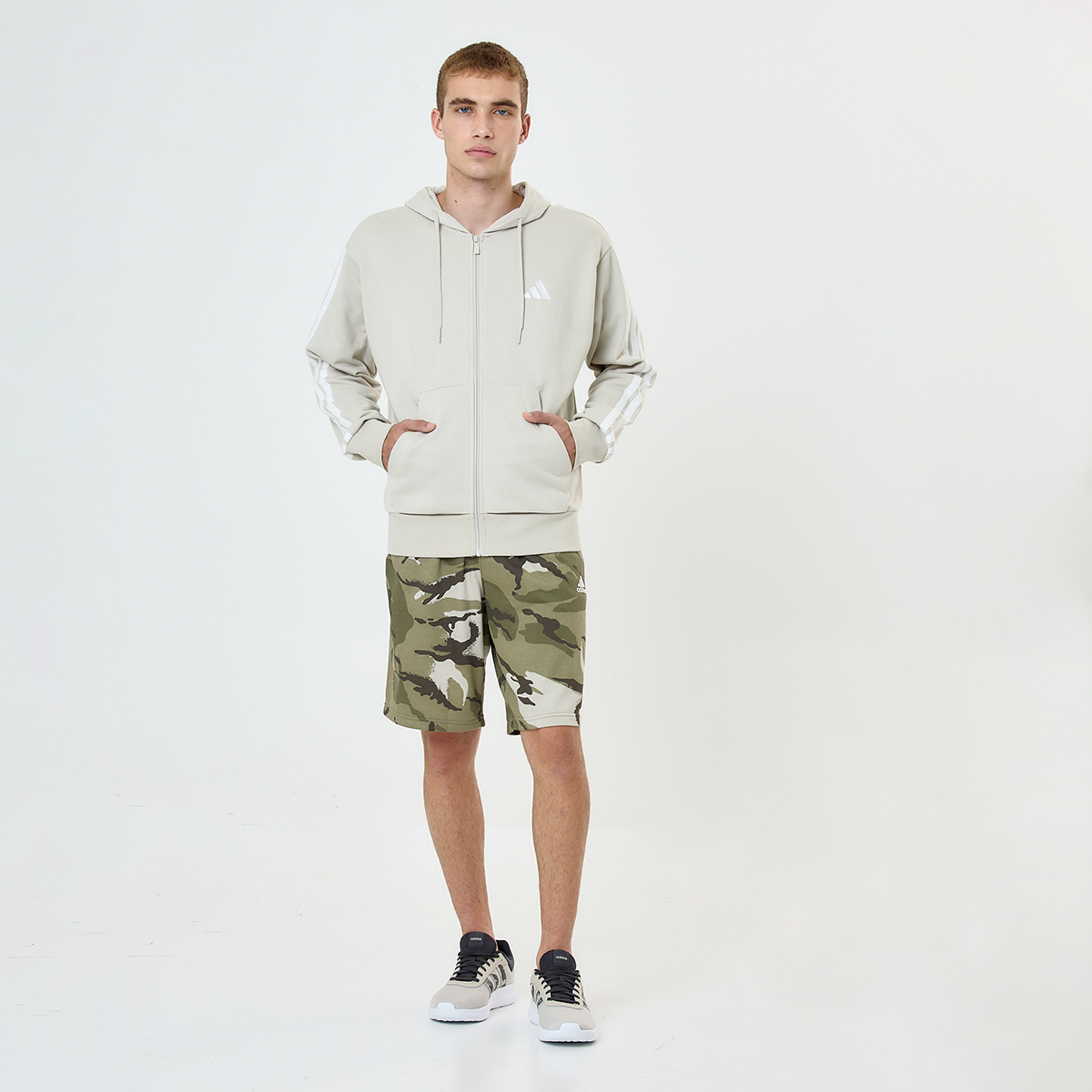 Campera adidas Essentials 3 Tiras French Terry Hombre,  image number null