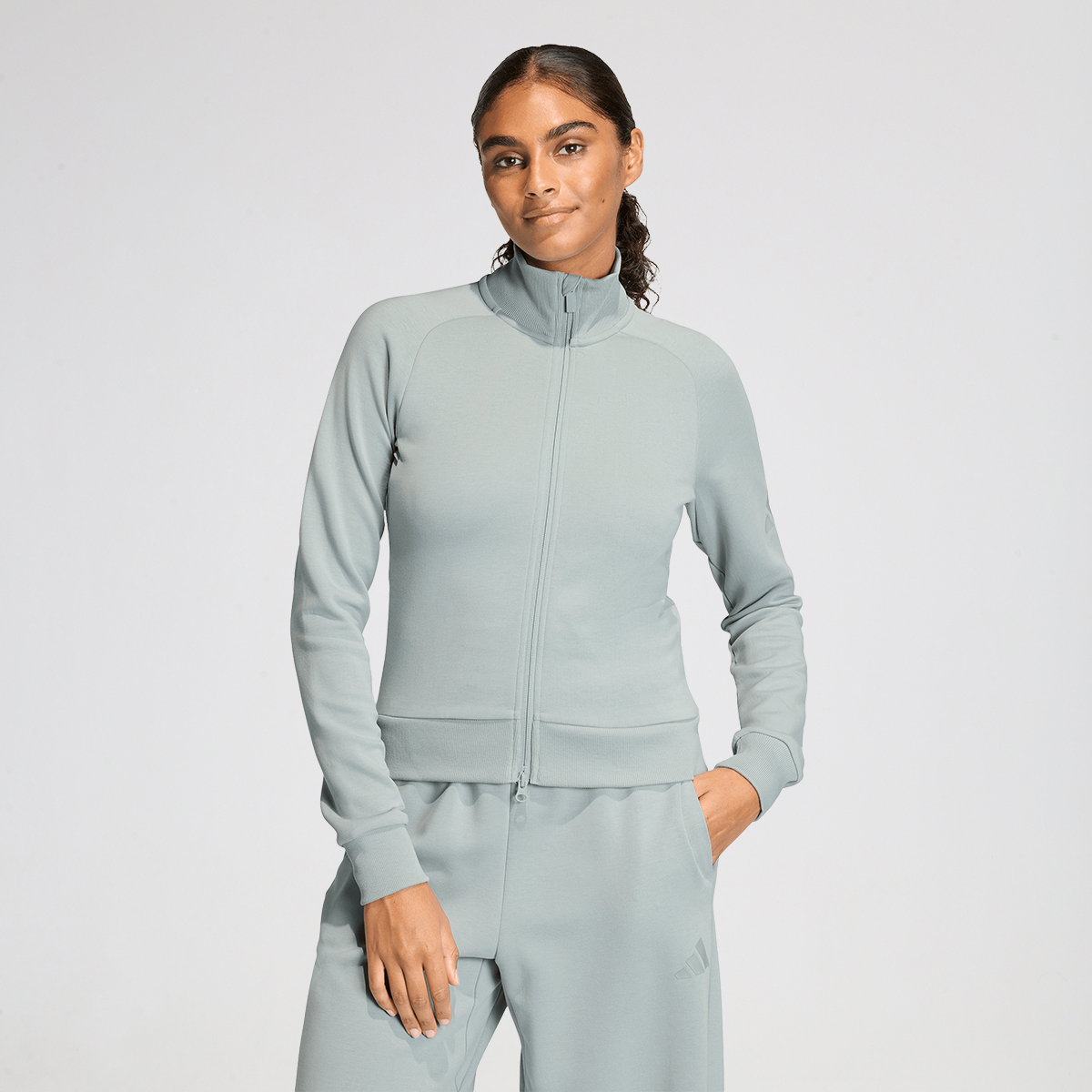 Buzo con Cierre adidas Soft Lux Slim Mujer,  image number null