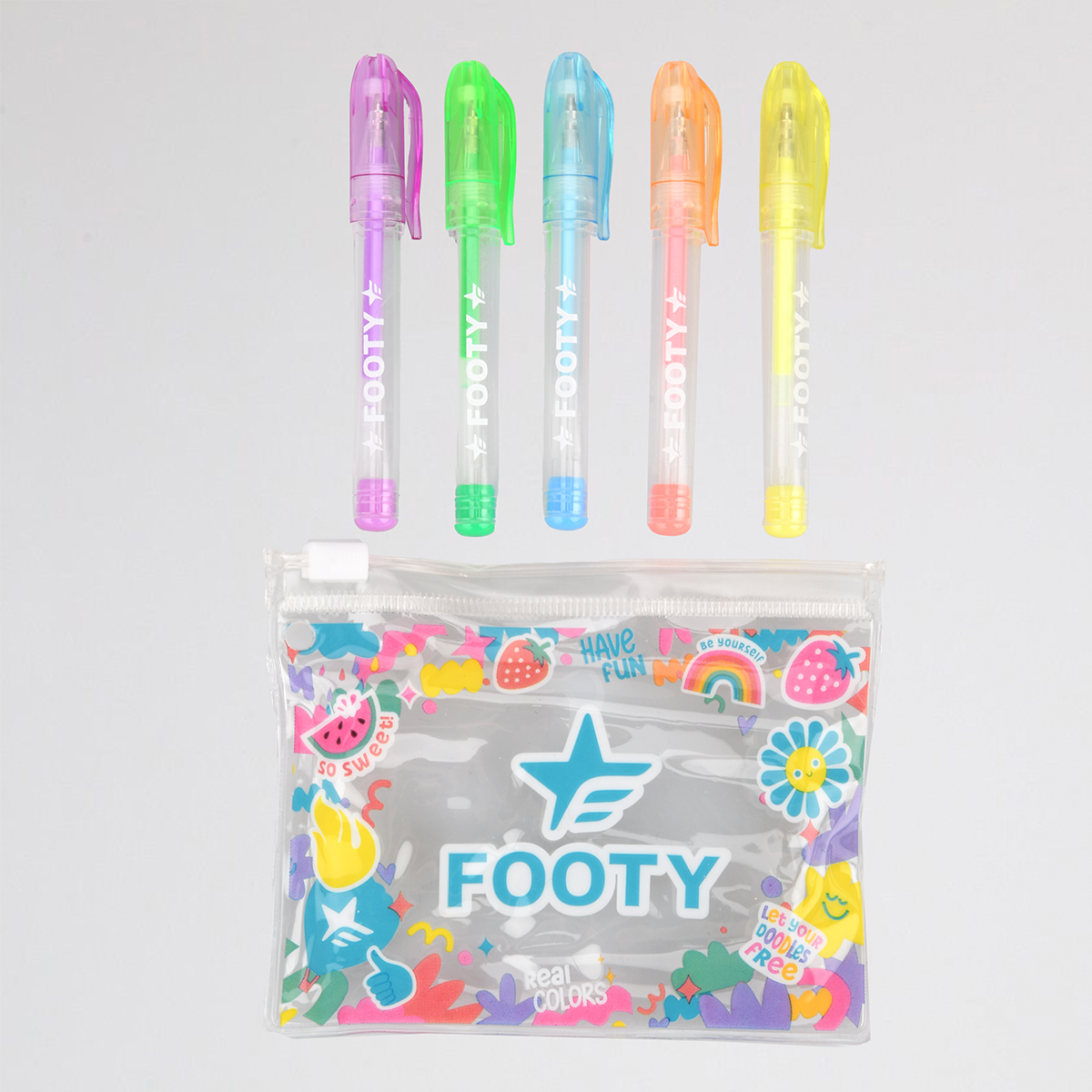 Mochila Footy Espalda Glow Fly 18 Ni&ntilde;a con estuche,  image number null