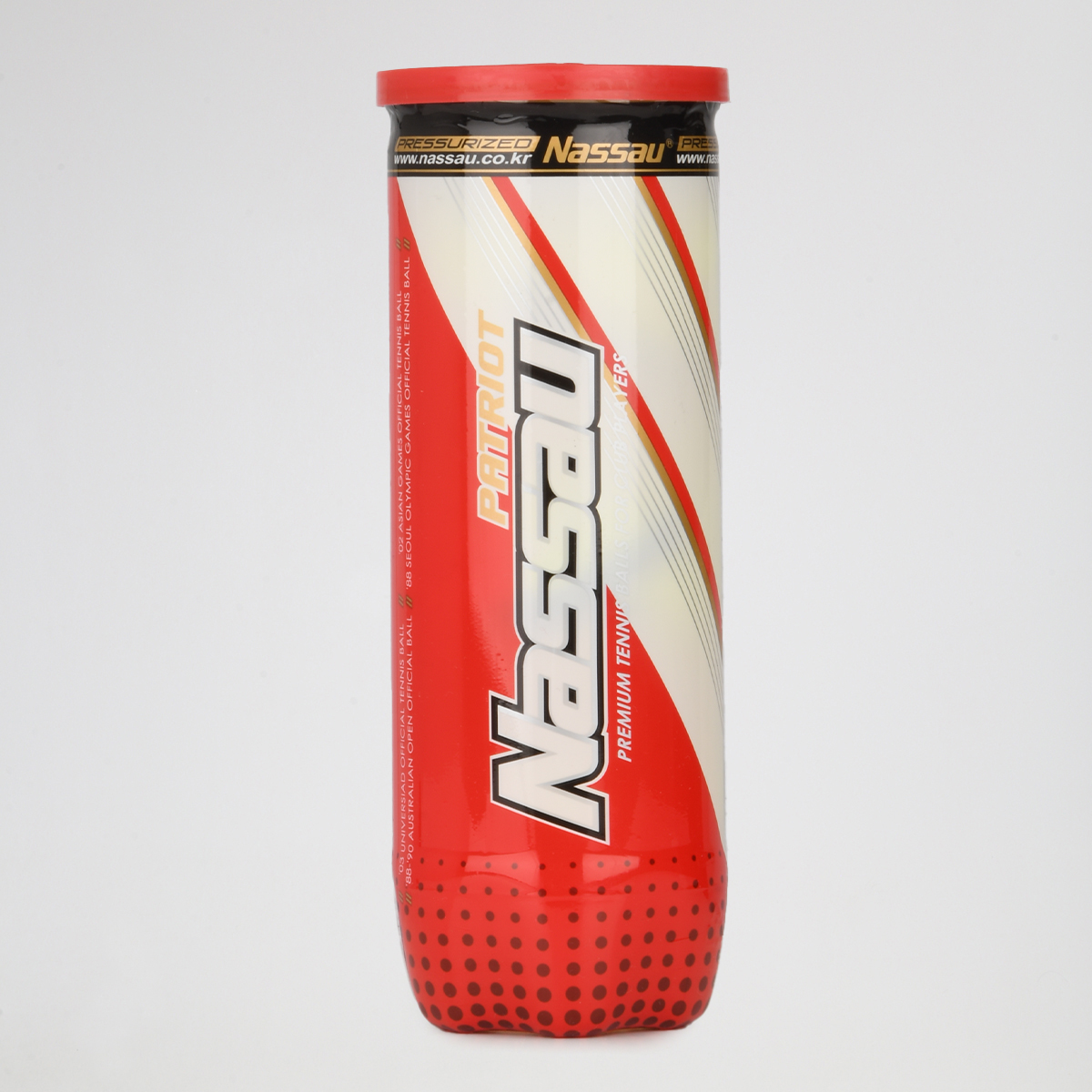 Tubo de Pelotas Tenis Nassau Patriot X3,  image number null
