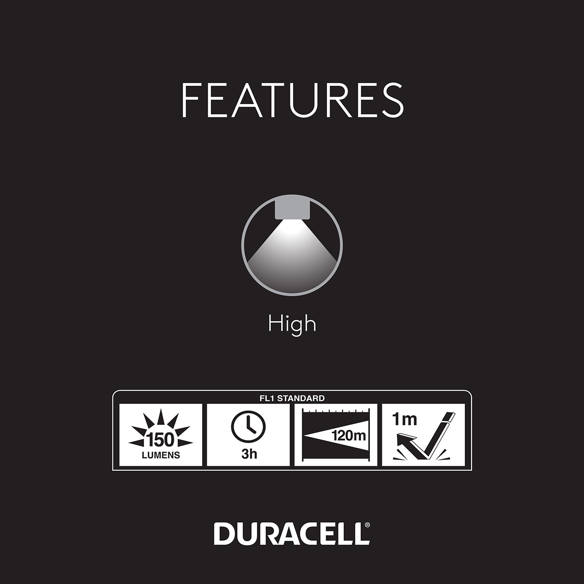 Linterna Duracell Led 150l,  image number null