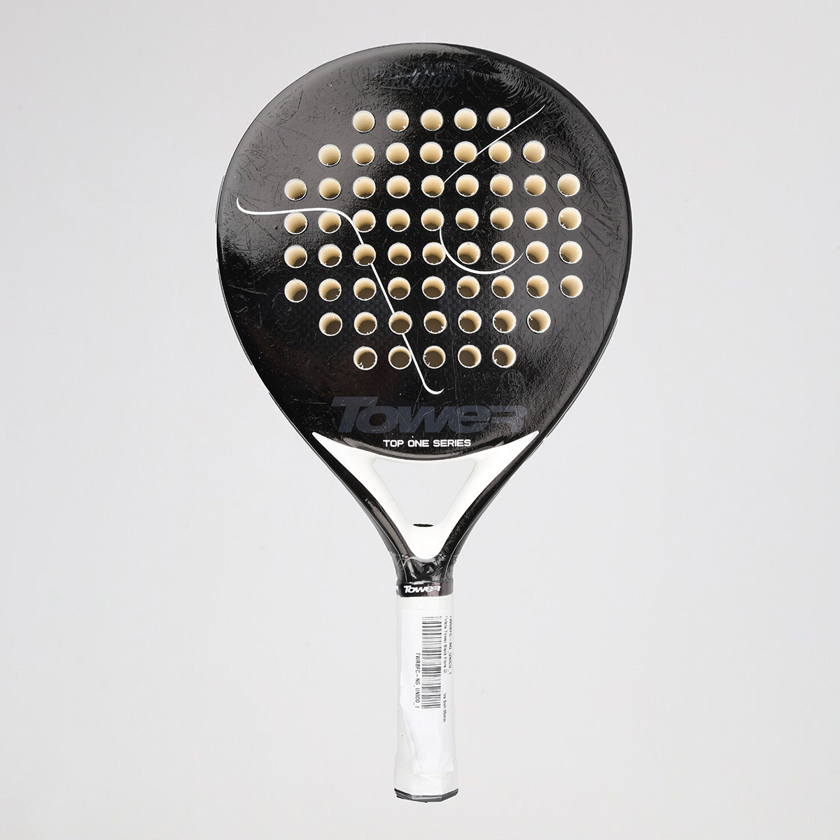 Paleta P&aacute;del Tower Black Fibra Ultra Soft 38mm,  image number null