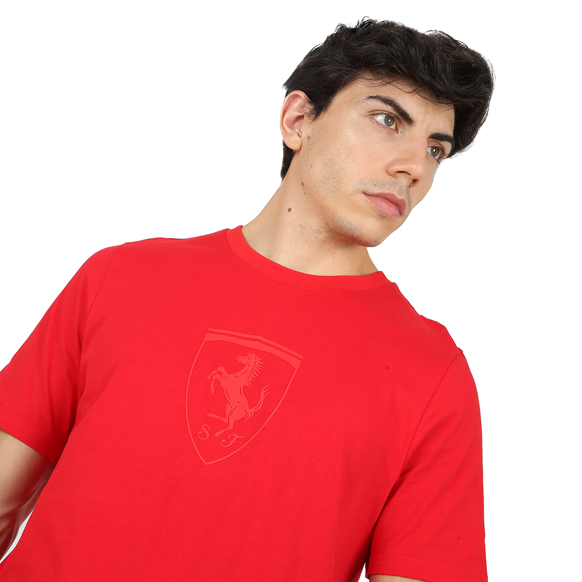 Remera Puma Ferrari Race Shield Tonal Hombre Algod&oacute;n,  image number null