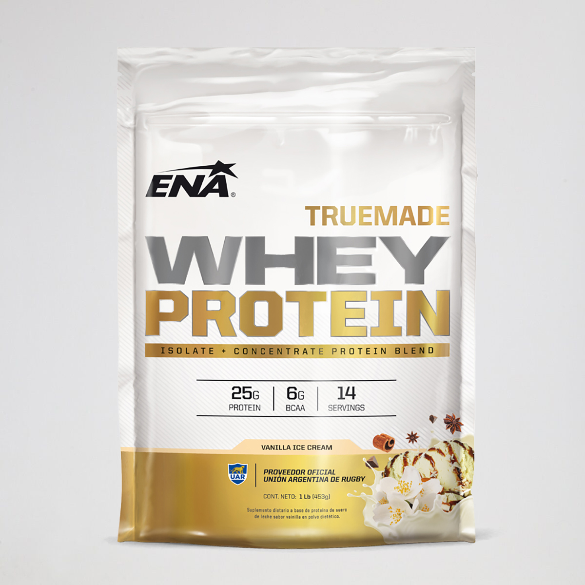Proteína ENA Sport Whey True Made 453 Grs,  image number null