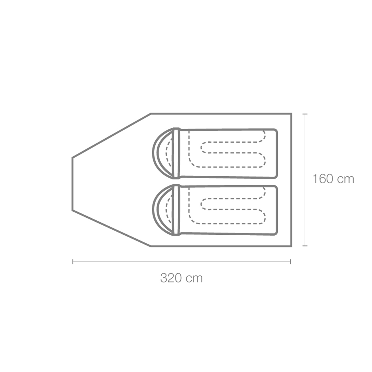 Carpa Coleman Darwin 2P Con Abside 320x160x120 Full Fly 3000,  image number null