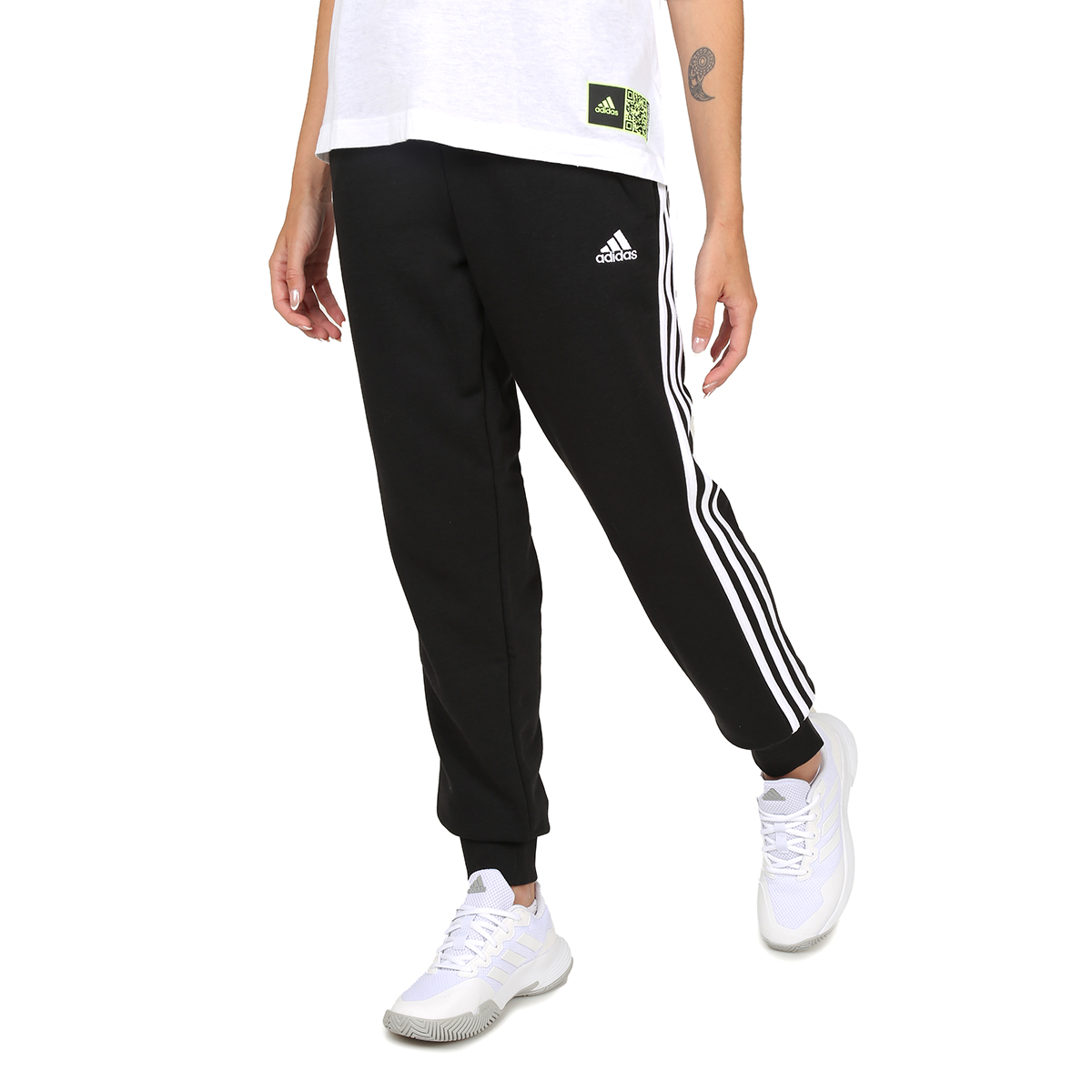Pantalón adidas Essentials French Terry 3 Bandas,  image number null